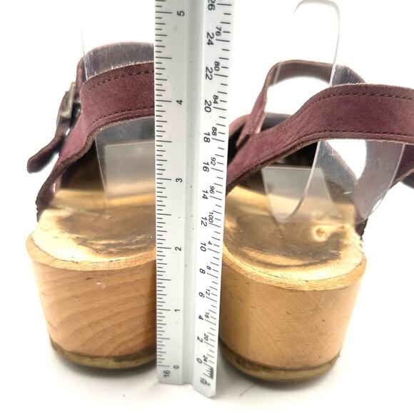 9873/ahorr Vollsjö women's Clogs Made Of Wood Leather/Suede 38/8 - Picture 7 of 11